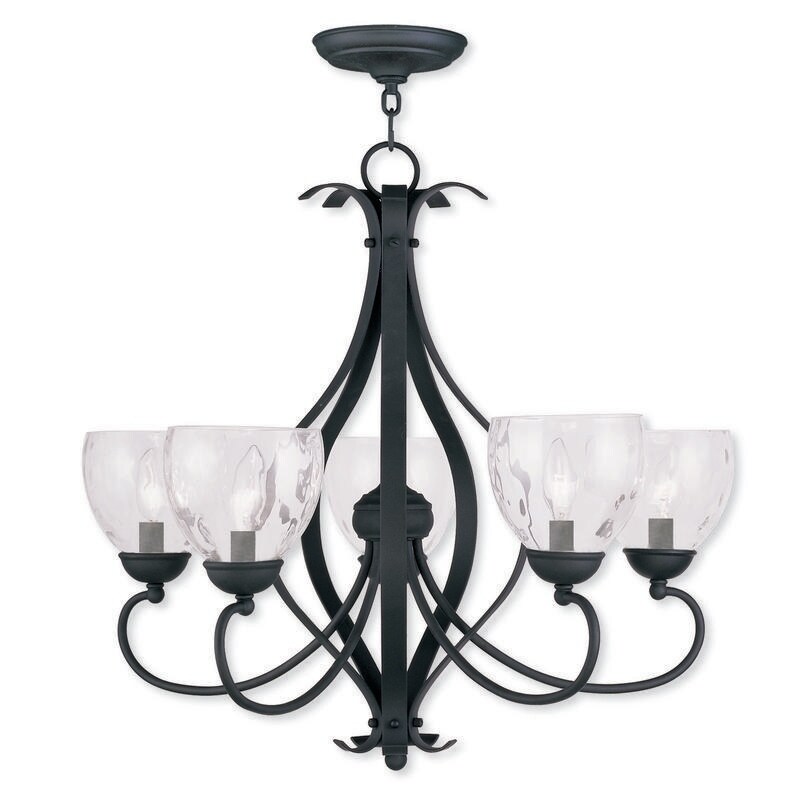 Livex Lighting Brookside 5 Light Black Chandelier - Chandeliers For Bedrooms by Overstock.com