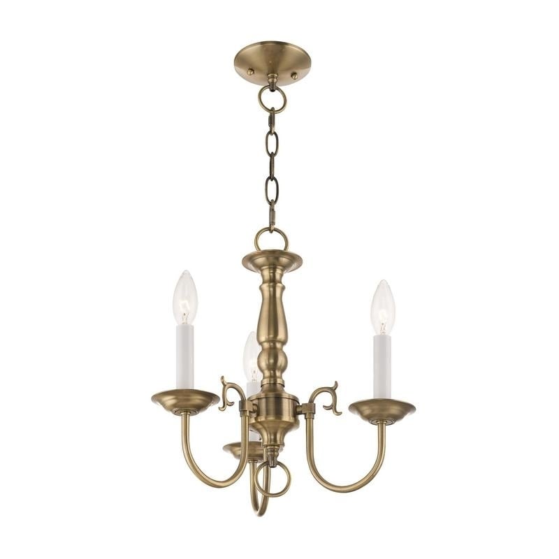 Livex Lighting Williamsburgh 12 Light Antique Brass Chandelier