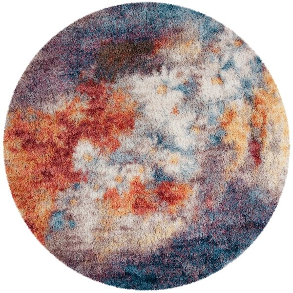 Safavieh Gypsy Rust/ Ivory Polyester Rug - 6'7 Round