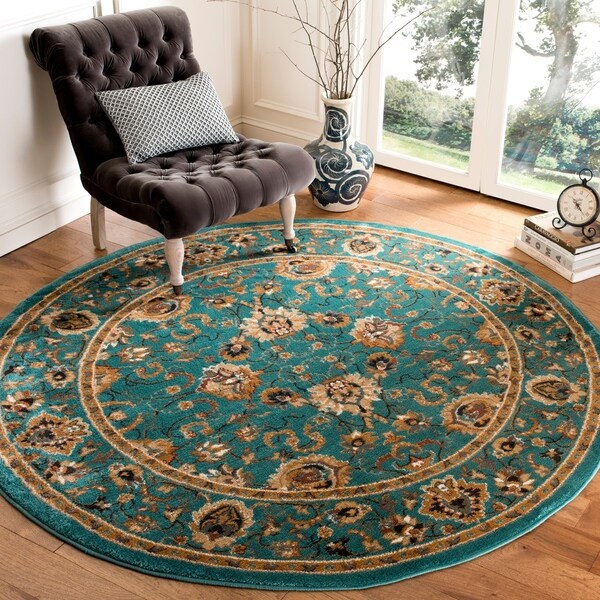Safavieh Summit Teal/ Teal Rug - 6'7 Round
