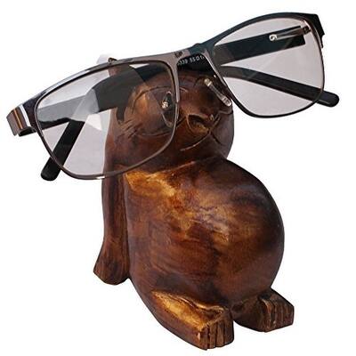 3.9" Fat Cat Eyeglass Holder - Snoozing Dad