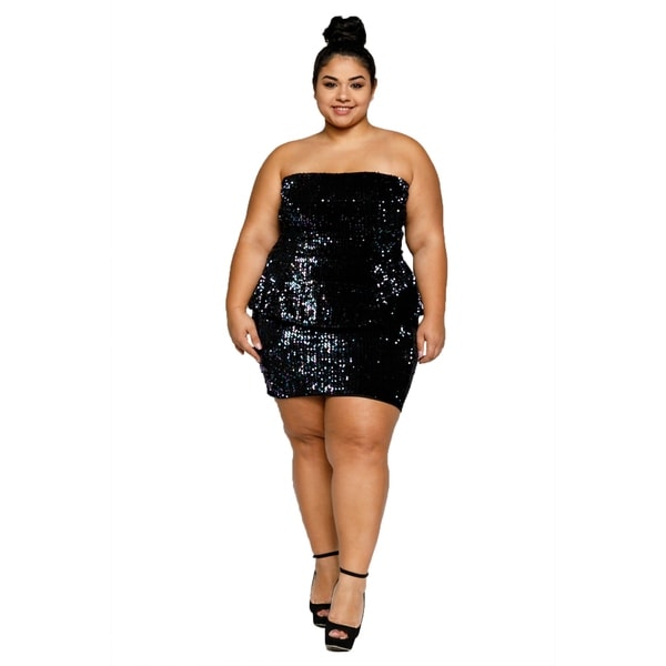 plus size sequin peplum top