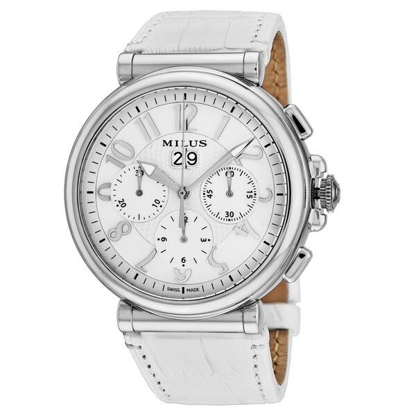 white leather strap watch mens