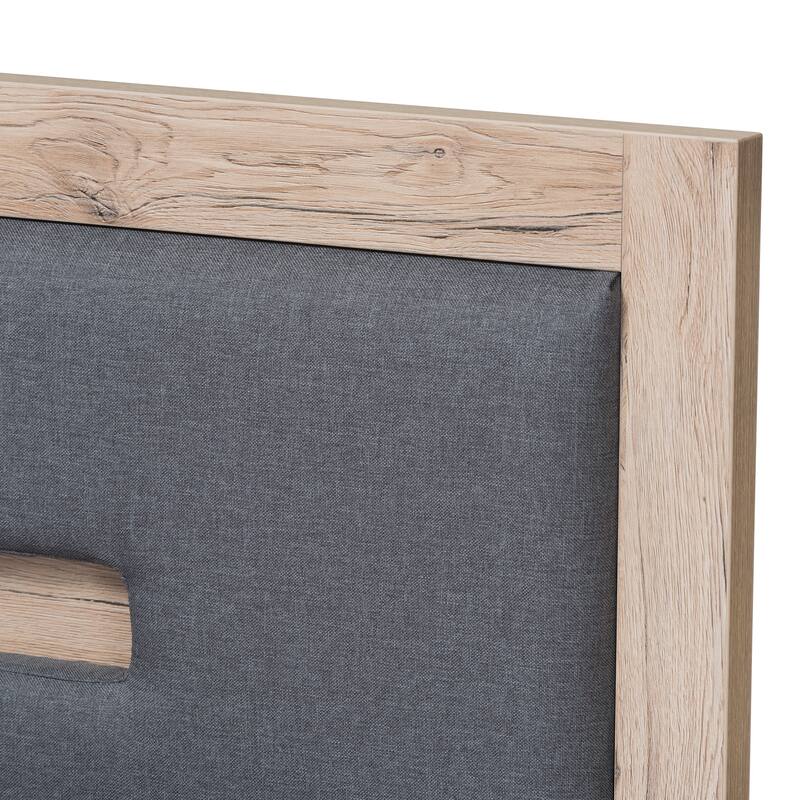 Contemporary Grey and Brown Twin Size Storage Bed by Baxton Studio