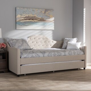 Contemporary Fabric Daybed with Trundle by Baxton Studio