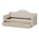 preview thumbnail 6 of 17, Contemporary Fabric Daybed with Trundle by Baxton Studio