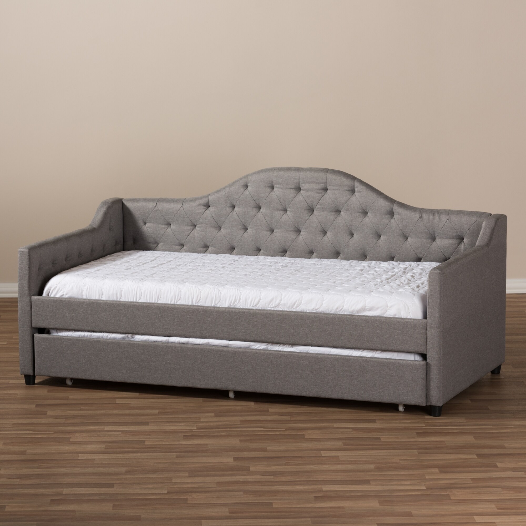 Contemporary Fabric Daybed with Trundle by Baxton Studio On Sale