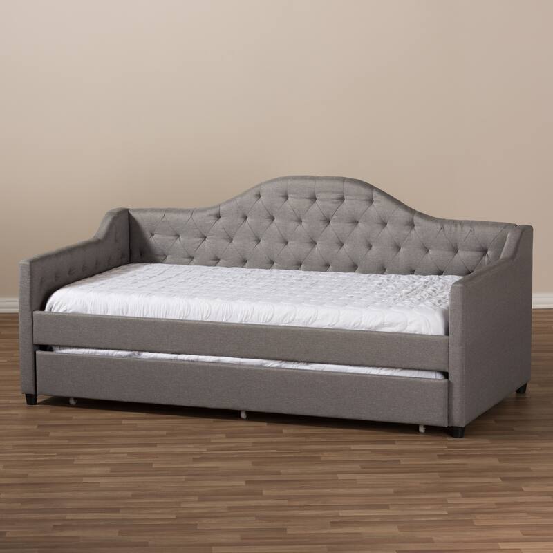 Contemporary Fabric Daybed with Trundle by Baxton Studio