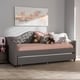 preview thumbnail 17 of 17, Contemporary Fabric Daybed with Trundle by Baxton Studio