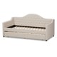 preview thumbnail 5 of 17, Contemporary Fabric Daybed with Trundle by Baxton Studio