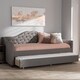 preview thumbnail 15 of 17, Contemporary Fabric Daybed with Trundle by Baxton Studio