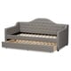 preview thumbnail 12 of 17, Contemporary Fabric Daybed with Trundle by Baxton Studio