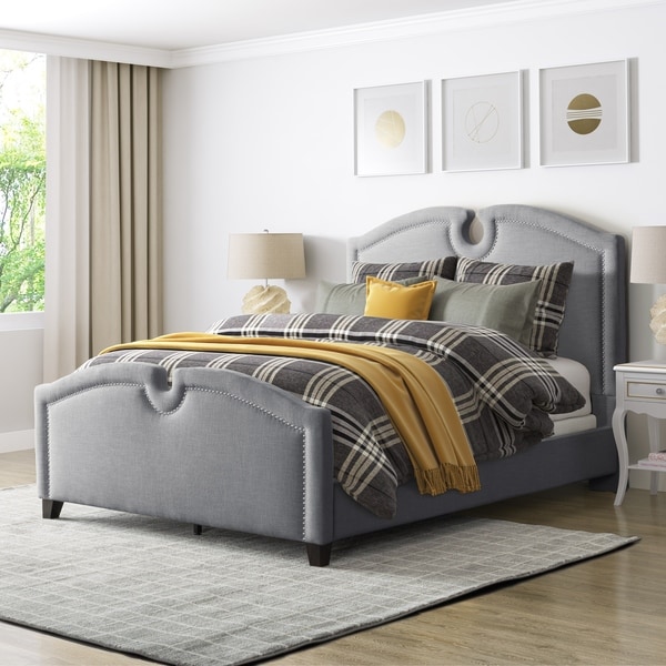 CorLiving Fairfield Fabric Curved Top Twin/Single Bed