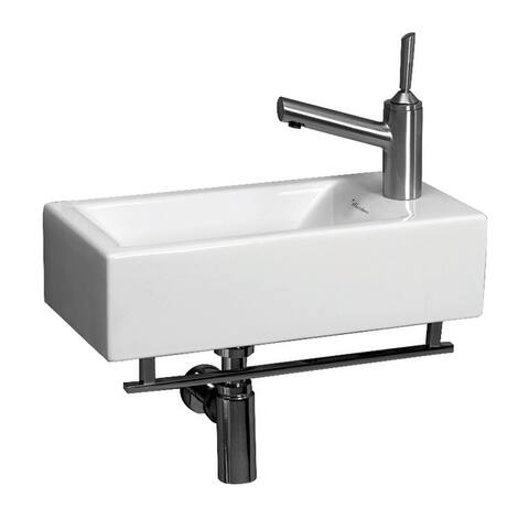 Whitehaus Collection Isabella Wall Mount Basin with Towel Bar