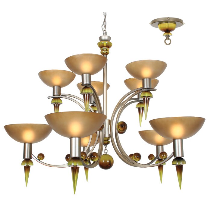 Van Teal Melissa Silver Multi-tier 10-light Chandelier (Melissa Chandelier) - Chandeliers For Bedrooms by Overstock.com