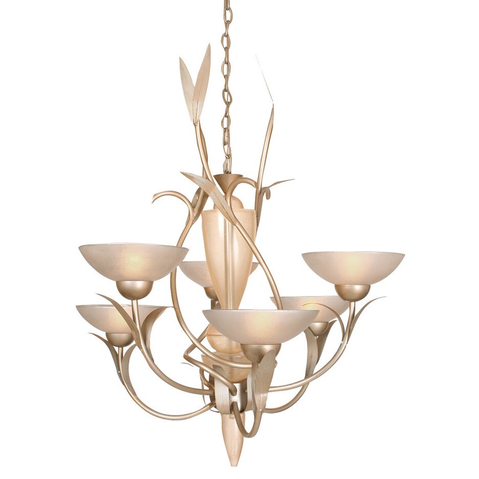 Van Teal Expectation Silvertone Metal/Acrylic Multi-tier 6-light Bowl Chandelier - Silver (Van Teal Expectation Multi-Tiered Chandelier) - Chandeliers For Bedrooms by Overstock.com