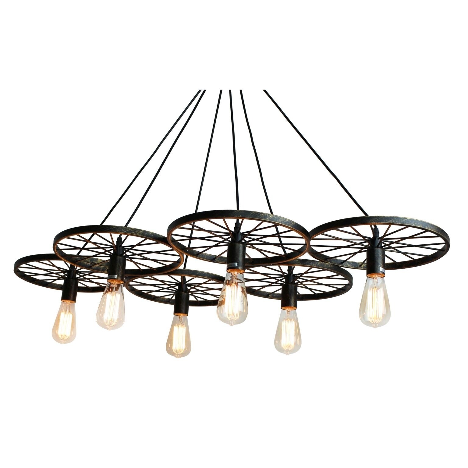 Barnyard Wagon Wheel Rustic Chandelier Oil Rubbed Bronze - Chandeliers For Bedrooms by Overstock.com
