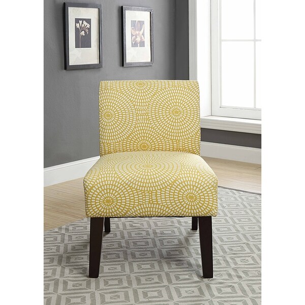 overstock yellow accent chair