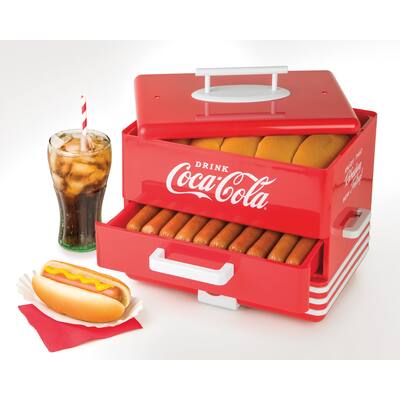 Nostalgia HDS248COKE Large Coca-Cola Hot Dog Steamer