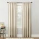 preview thumbnail 24 of 22, No. 918 Amalfi Linen Blend Textured Sheer Rod Pocket Single Curtain Panel, Single Panel 54X84 - Ivory