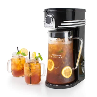 Nostalgia CI3BK Café Ice 3-Quart Iced Coffee & Tea Brewing System