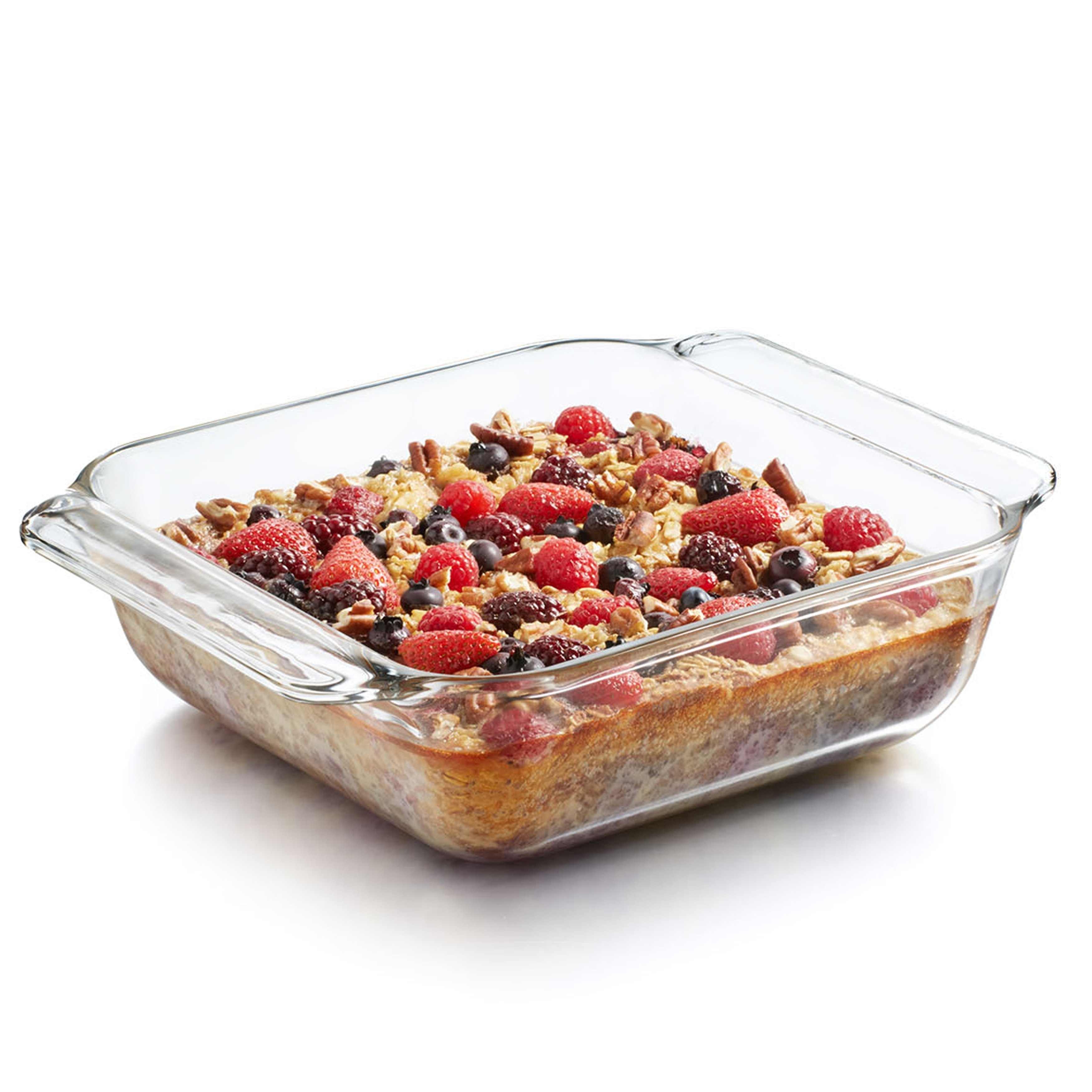 Libbey Baker's Premium Square Glass Casserole Bake Dish, White 8 x 8 eBay