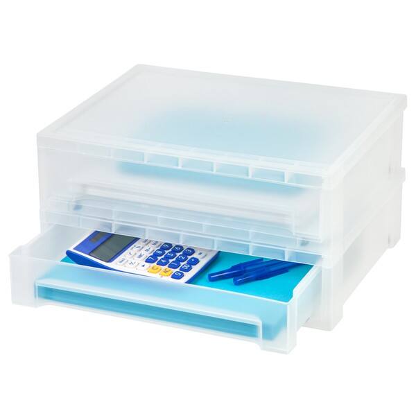 Shop Iris Large Desktop Stacking Drawer 6 Pack Clear Free