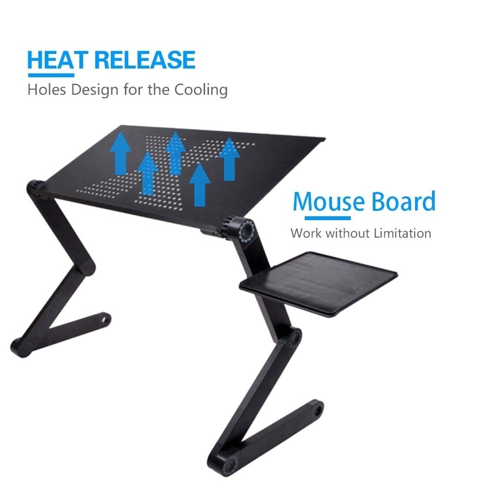 Shop Foldable Adjustable Ergonomic Laptop Table Bed Tray With