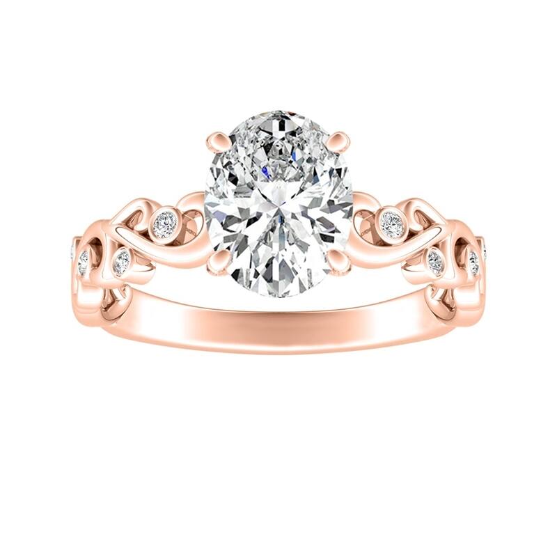 Auriya 14k Gold 1ctw Vintage Oval-cut Solitaire Diamond Engagement Ring