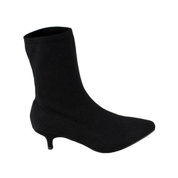 kitten heel sock ankle boots
