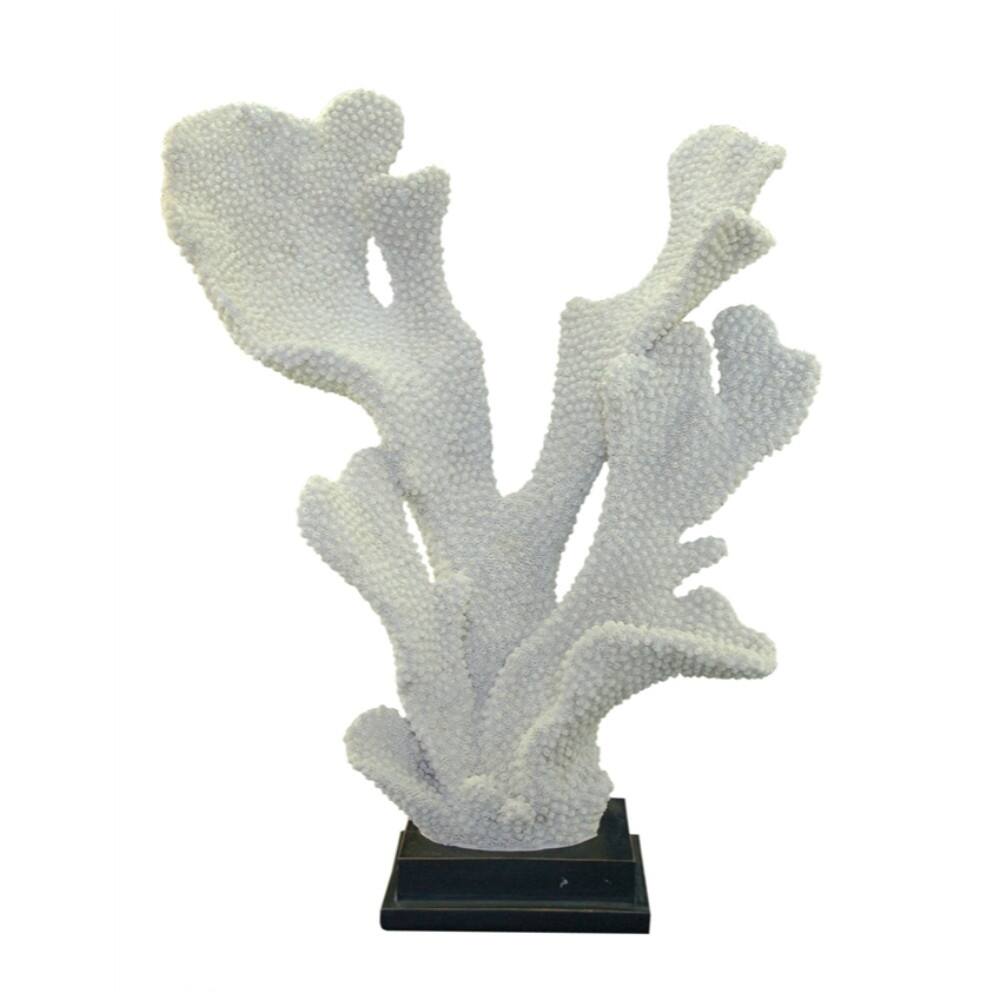 Stylish Resin Coral Sculpture, White