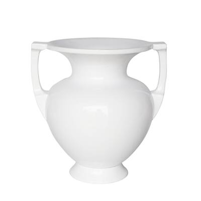 Exotic Decorative Modern Ceramic 2-Handled Urn