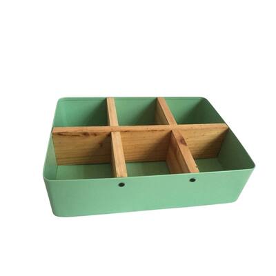 Pleasing Metal & Wood Divided Tray