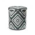 Fab Habitat Handmade Outdoor Storage Pouf - Valencia - Gray