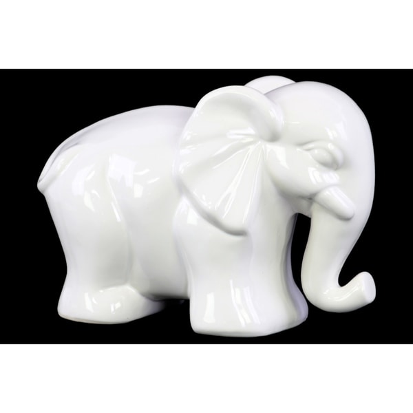 Shop Ceramic Standing Elephant Figurine- Large- White - Free Shipping ...