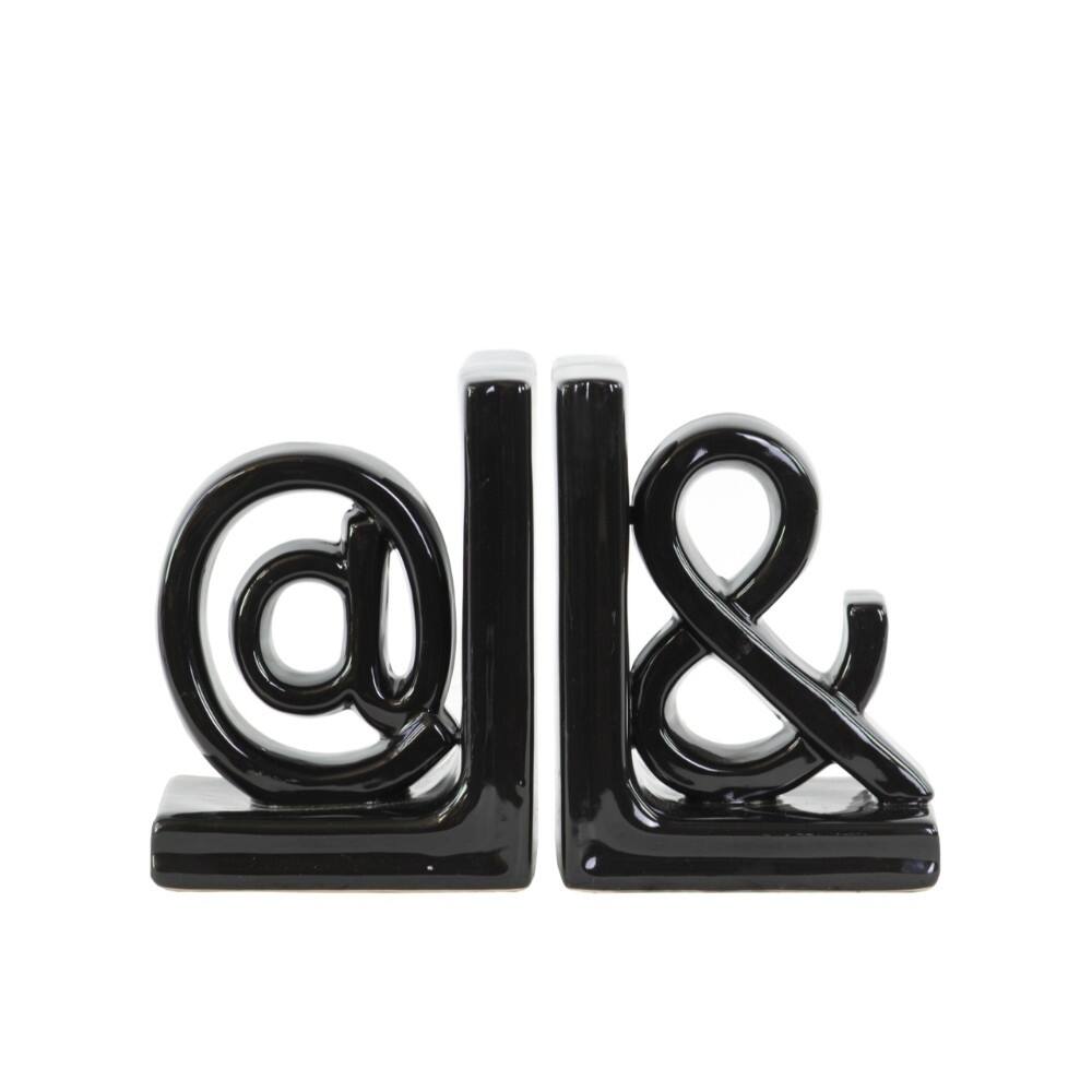 Keyboard Alphabet Sculpture "&" Bookend - Assortment Of 2 - Small