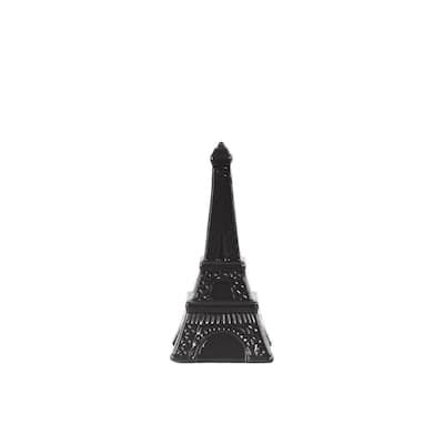 Nifty Ceramic Eiffel Tower Figurine- Small- Black