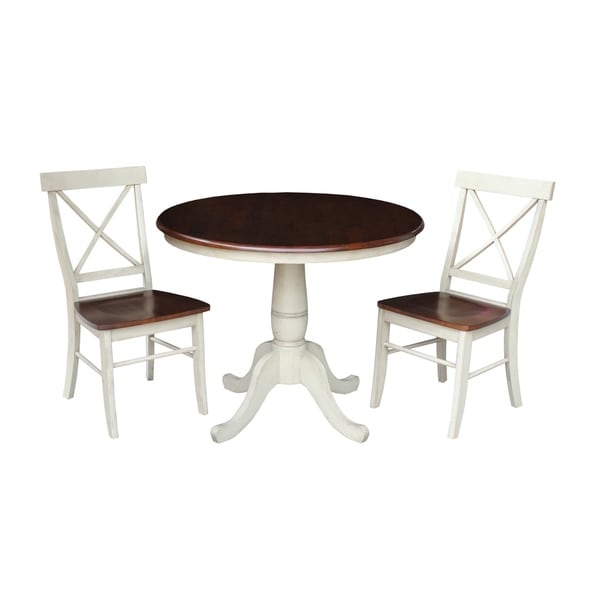 The Gray Barn Hickory Hill 36 Round Top Pedestal Table With 2 The Gray Barn Hickory Hill 36 Round Top Pedestal Table With 2 X Back Chairs Set Of 3 Free Shipping Today 21181454