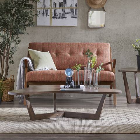 Ink+Ivy Boomerang Brown Acacia Veneer/Rubberwood Coffee Table