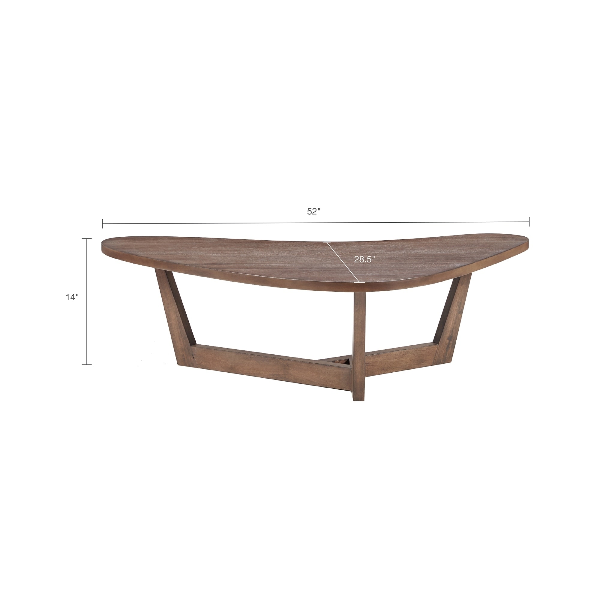 Ink Ivy Boomerang Brown Acacia Veneer Rubberwood Coffee Table Ink Ivy Boomerang Brown Acacia Veneer Rubberwood Coffee Table