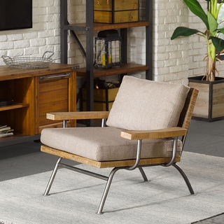 Carbon Loft Linden Tan and Gunmetal Lounge Chair