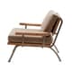 preview thumbnail 5 of 6, Carbon Loft Linden Tan and Gunmetal Lounge Chair