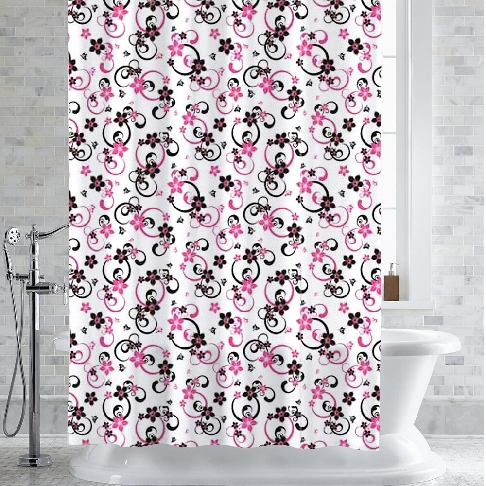 Shop Adriana Floral Print Peva Eva Shower Curtain Liner 70 X72