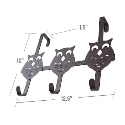 InStyleDesign Over the Door Owl 3 Hooks