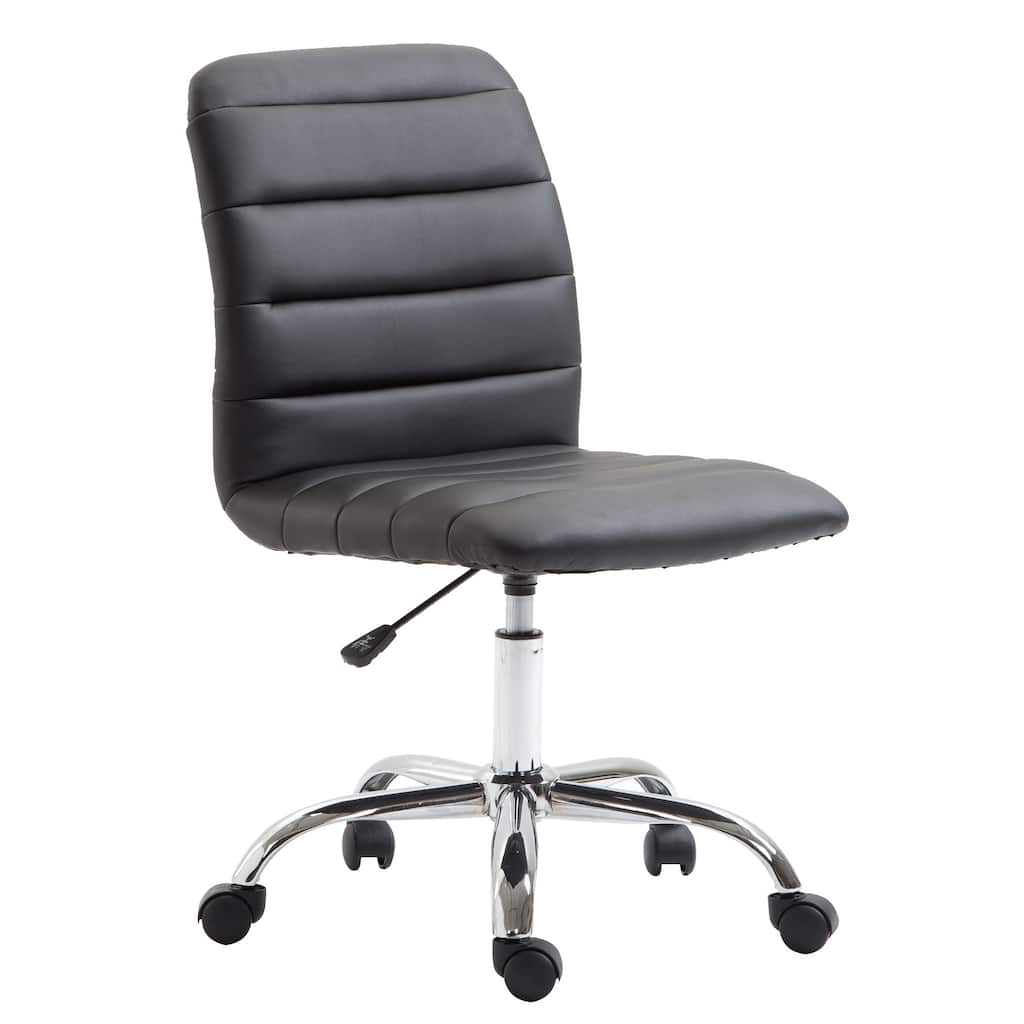 EdgeMod Polox Height-adjustable Faux Leather Swivel Task Chair