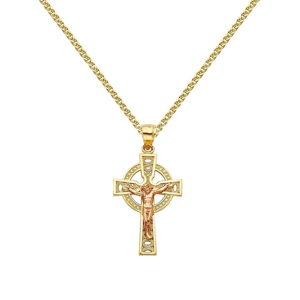 flat gold cross pendant