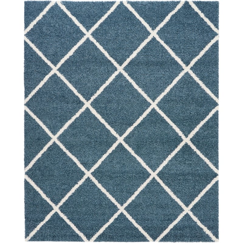 Nourison Brisbane Large Diamond Geometric Modern Shag Area Rug