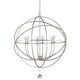 preview thumbnail 1 of 2, The Gray Barn Crooked Sky 6-light Old Silver Globe Chandelier