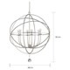 preview thumbnail 4 of 2, The Gray Barn Crooked Sky 6-light Old Silver Globe Chandelier
