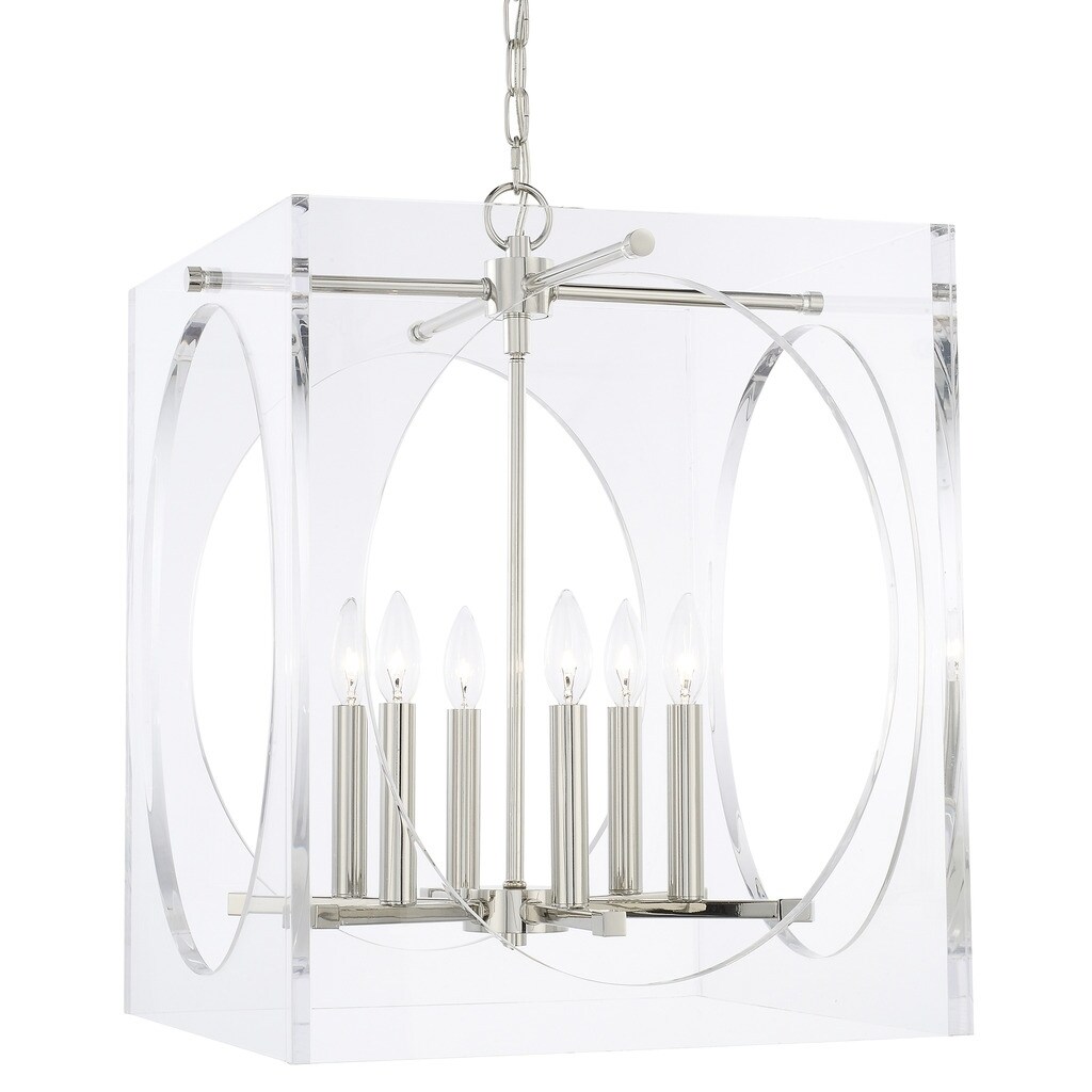 Polished Nickel 6-light Chandelier - Chandeliers For Bedrooms by Overstock.com